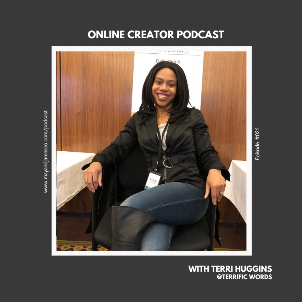 In this episode of the Online Creator Podcast, Kim talks with Terri. Terri Huggins is an award-winning journalist she’s excelled in following her calling of telling the stories that need to be told and evoking emotions aligned with clear takeaways through her stories.
