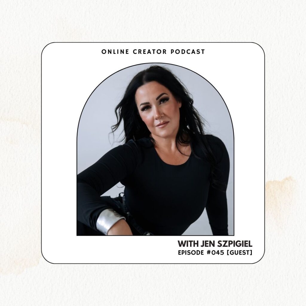 Ep. 045 | Mastering Authentic Communication for Business Success
In this episode of the Online Creator Podcast, Kim talks with Jen Szpigiel.  Jen’s mission is to be able to support others in creating ultimate fulfilment, joy and confidence within their lives. After building businesses globally over the last sixteen years, she has the ingredients and expertise to offer mentorship that elevates and supports all pillars of life.  
