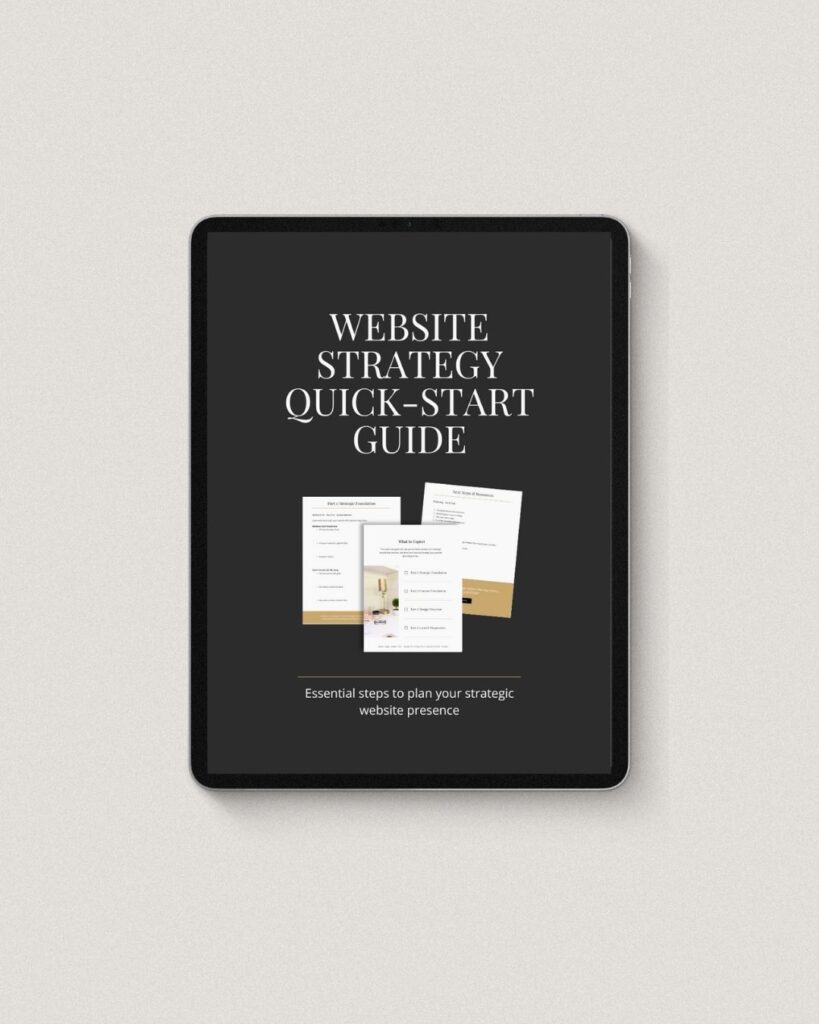 website quick-start guide:  Essential Framework for Strategic Website Planning